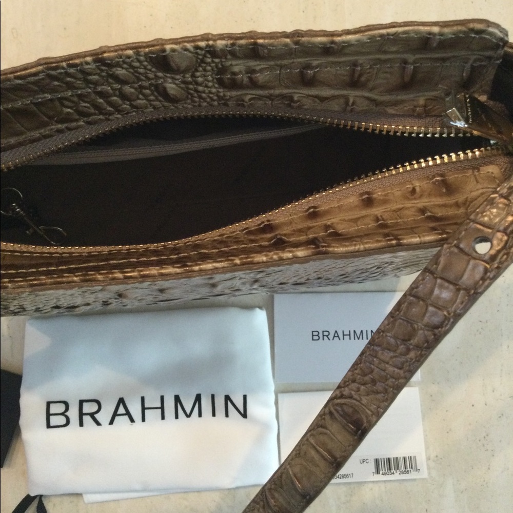 Brahmin Carrie Crossbody Croc Embossed Leather Bag - Picture 7 of 16